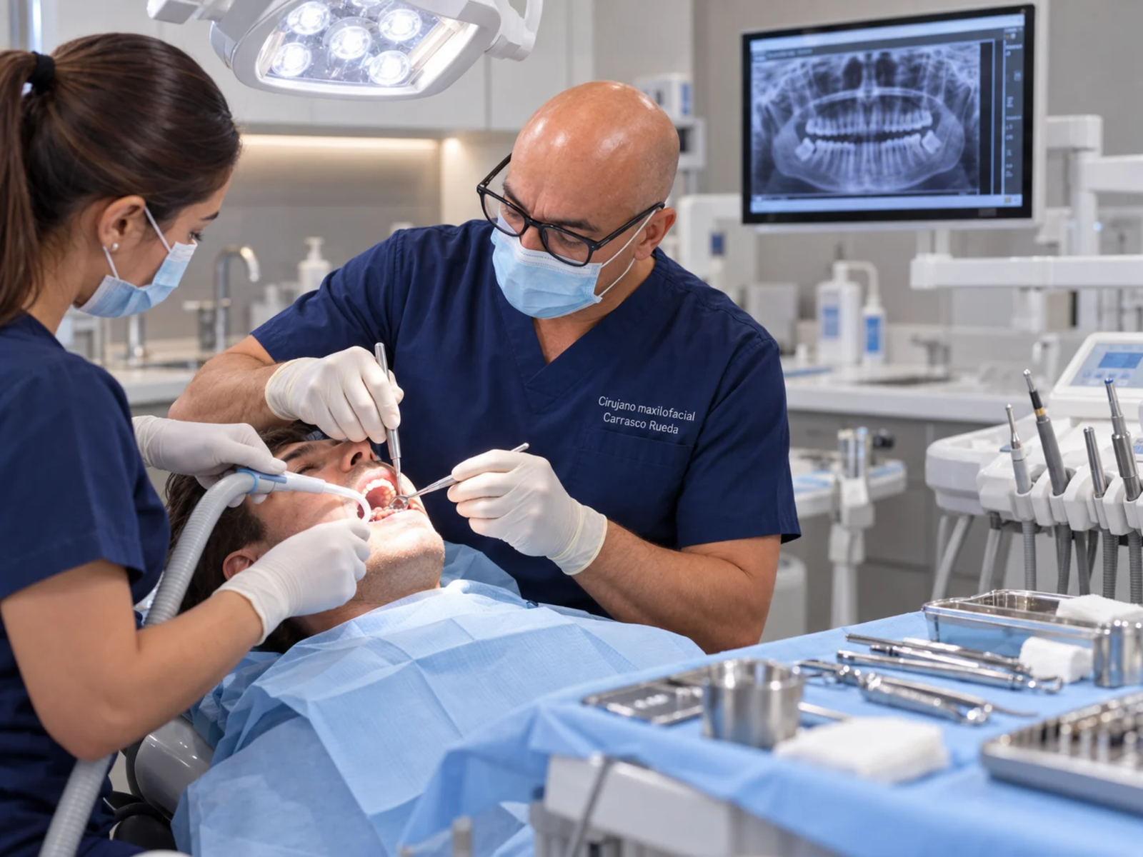 Estudio de imagen médica maxilofacial